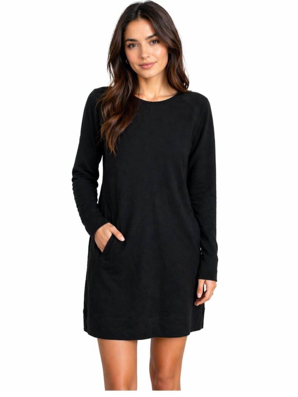 NWOT Lilly Pulitzer Beach Comber Sweater Dress Casual Black With Pockets Large
